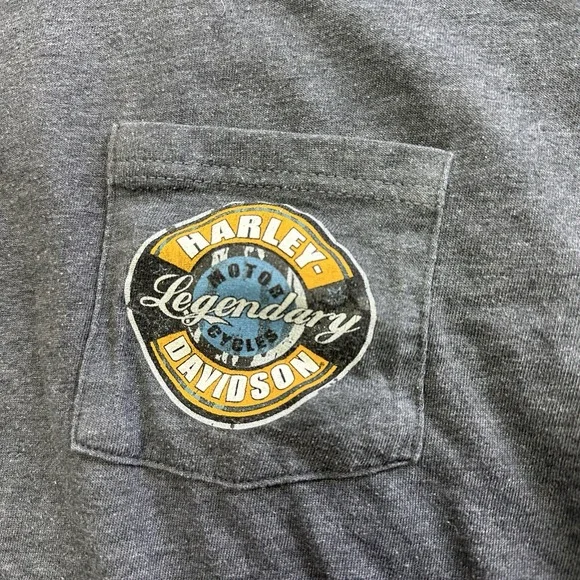Harley Davidson Motorcycles North Country Augusta Maine Tee Shirt Gray Men's XL - Picture 5 of 8
